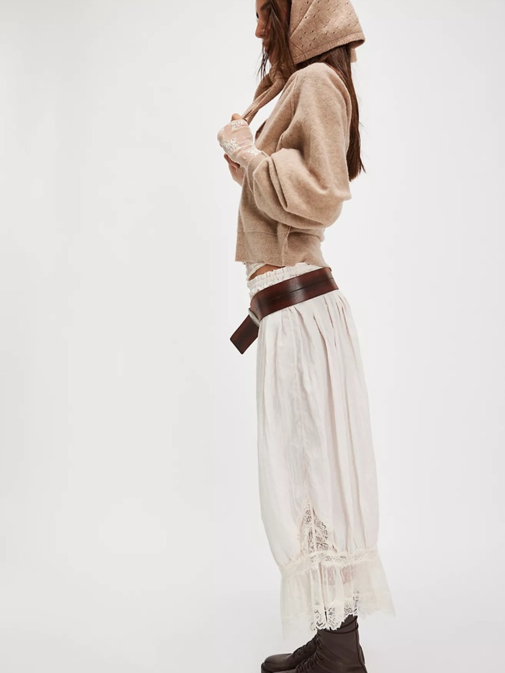 NWT Free People Forever Young Bloomer Pants in Whit Alyssum size S - Picture 7 of 8